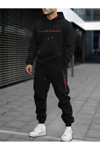 AVOGADRO Σετ αθλητικής φόρμας Paris Printed Oversize - με κουκούλα