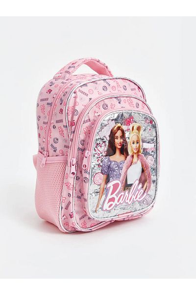 LC Waikiki ACCESORII LCW - Geantă de școală pentru fete cu imprimeu Barbie roz
