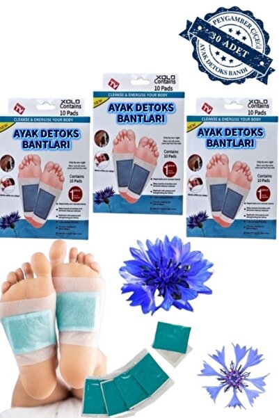 xolo 30 Adet Ayak Detoks Bandı Peygamber Çiçeği Özlü Detoks Ayak Bandı Detox ...