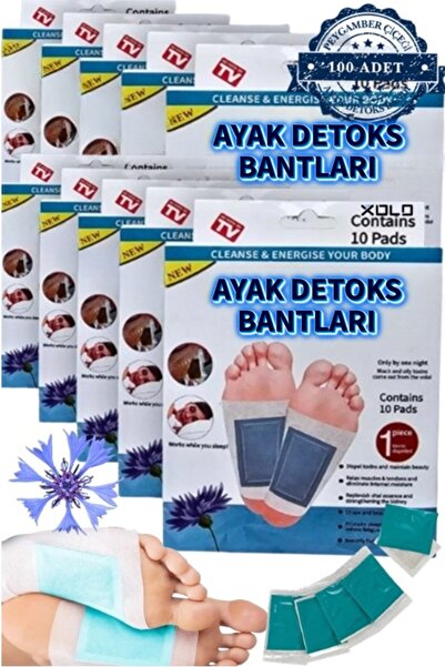 xolo 100 Adet Ayak Detoks Bandı Peygamber Çiçeği Özlü Detoks Ayak Bandı Detox...