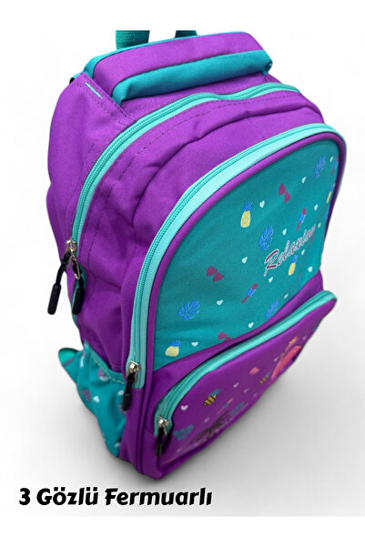 YILDIRIM OYUNCAK Kız İlk Okul Çantası Beslenmeli Flamingolu Desenli Çanta Relaxion - Okul Çantalı Beslenmeli Set