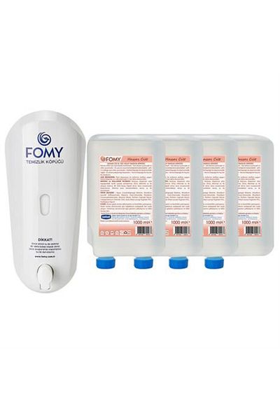 Fomy Sensitive Skin Foam Soap 4 Pack and 1 Dispenser 1000 ml