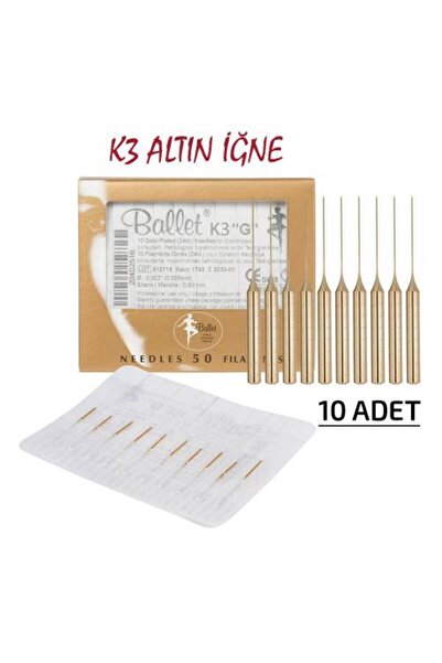 Ballet iğne 10 Adet K3 Altın Epilasyon Iğnesi Orijinal K3 Gold Iğne