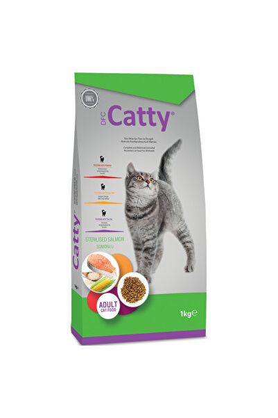 Catty Light Sterilised Somonlu Kısırlaştırılmış Kedi Maması 1 Kg