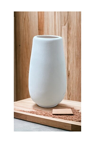 BAYRAMPASAHOBİM Ham Seramik Silindir Vazo Küçük Boy