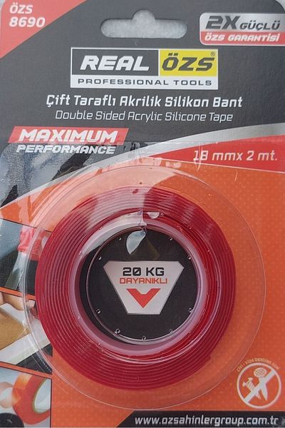 ÖZŞAHİNLER Double Sided Transparent Silicone Tape 18 Mm X 2m