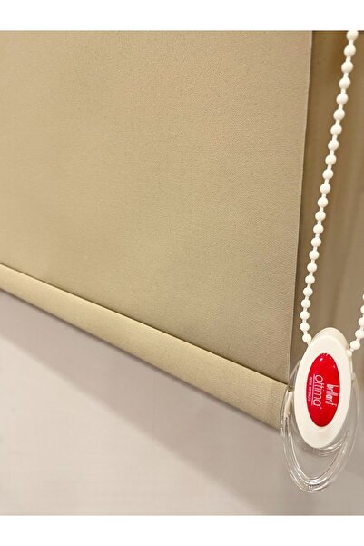 Brillant Stor Perde Kalın Kumaş (KETEN) KOYU BEJ Rengi (ALÜMİNYUM KASA BORU)