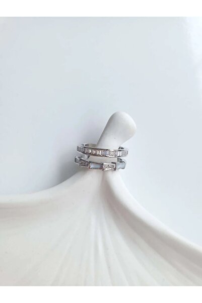 Vola Collection Vip Silver Two Row Adjustable Ring Gift for Lover