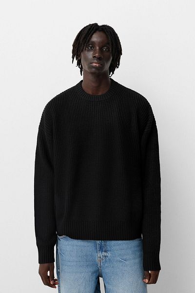 Bershka سترة متماسكة مضلعة