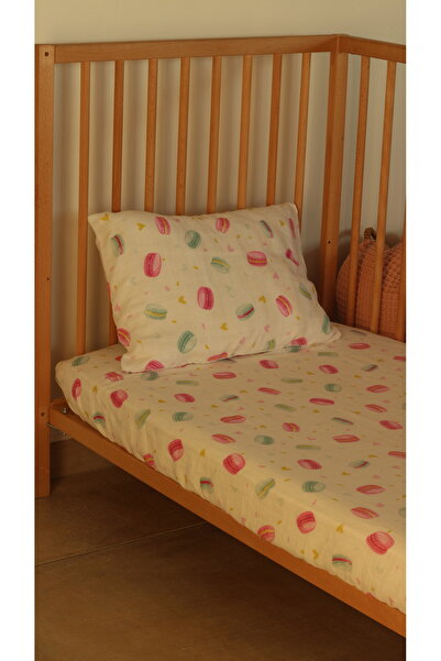 Anne Sesi طقم ملاءة جاهزة من الموسلين مقاس 70 × 110 سم - 100% قطن عضوي، ارتفا...