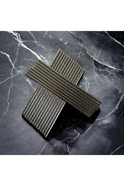Krm Ambalaj 6*20 Metalized Silver Gray Paper Straws, 25 Pieces