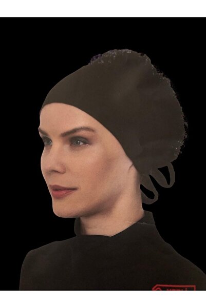 İmpavido 3 συσκευασίες χιτζάμπ μαύρο βολάν καπό 100% βαμβάκι