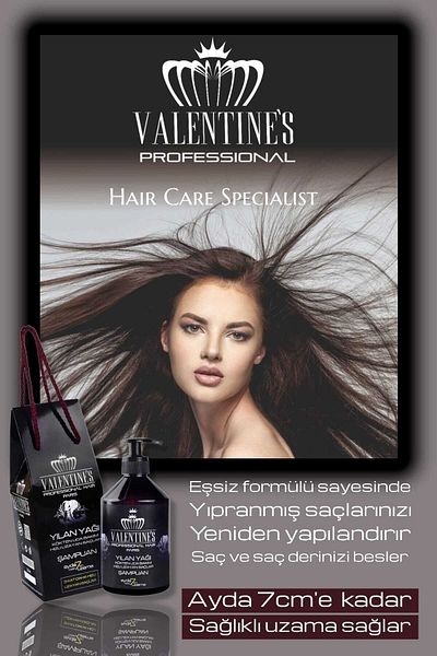 VALENTINES PROFESSIONAL Ultra Care 19 Premium Hair Shampoo - Fast Growing, Containing Natural Plant Extract, Snake Oil 500ml