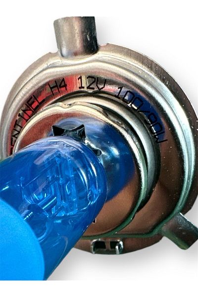 gcstore 12V H4 100/90 P43T Blue White Light Halogen Bulb - 2 Pieces