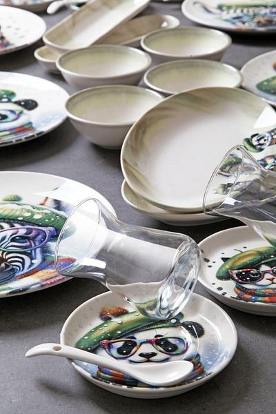Kitchen Life Ice Age Porcelain Dinner Set for 6 People - 32 Pieces By Bone