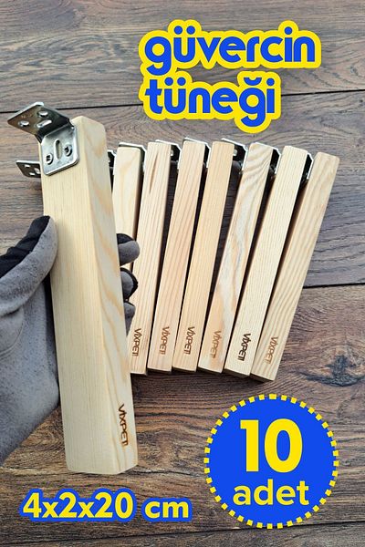 Vixpet Pine Wooden Pigeon Perch - 20 Cm, 10 Pieces, Single Perch, Wooden Perch, Resting Perch