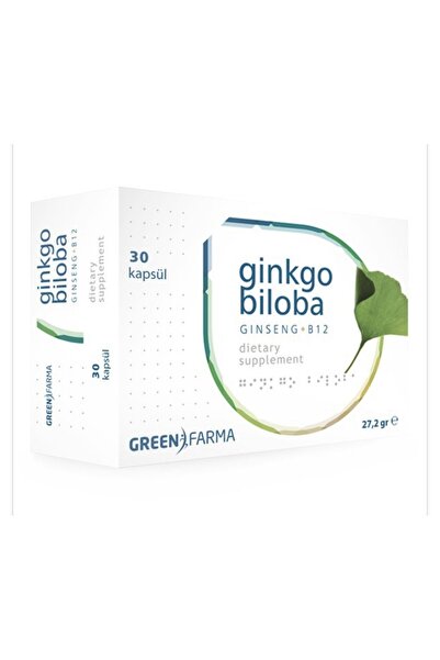 GreenFarma Ginkgo Biloba - Gingseng - B12 30 Kapsül