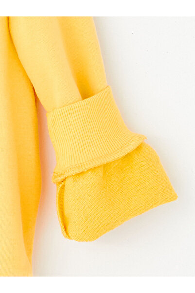 LC Waikiki LCW Bisiklet Yaka Baskılı Uzun Kollu Kız Çocuk Sweatshirt