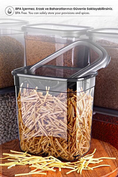 Kitchen Life 18-Piece Labeled Moly Rectangular Food Storage Container Set x6(1300ml-2000ml-3200ml) Wide - Hard Lid