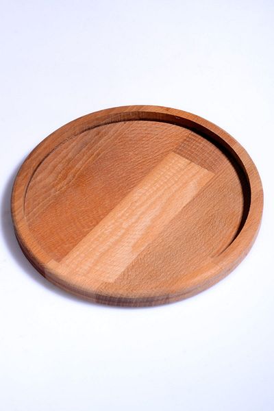 Kitchen Life Beech Wood Round Presentation Plate 20x20