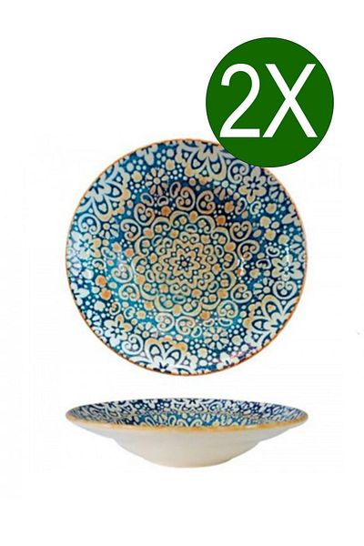 Bonna Porselen Alhambra Series 2-Piece Pit Salad Plate 27 Cm Alh Grm 27 Ck