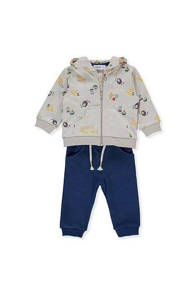 Bebetto Good Food 2-Piece Hooded Cardigan Set - Three Strings K4434