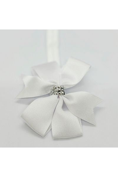 Atılgan Grp Handmade White Stoned Ribbon Baby and Children's Bandana