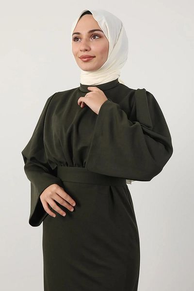 Dm Life Φόρεμα Hijab - Λεπτομέρεια με μανίκια και φύλλο
