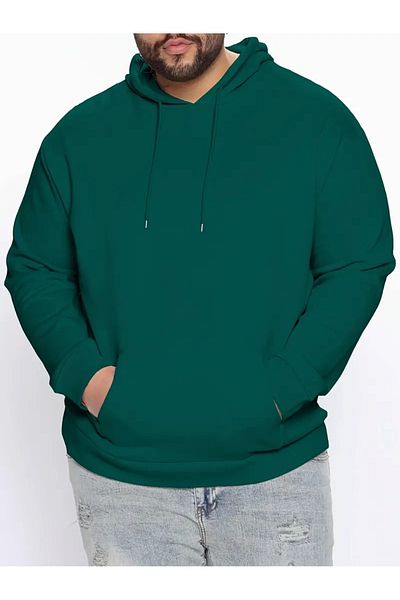 DAXİS Sportwear Company Men's Plus Size Hooded Sweatshirt