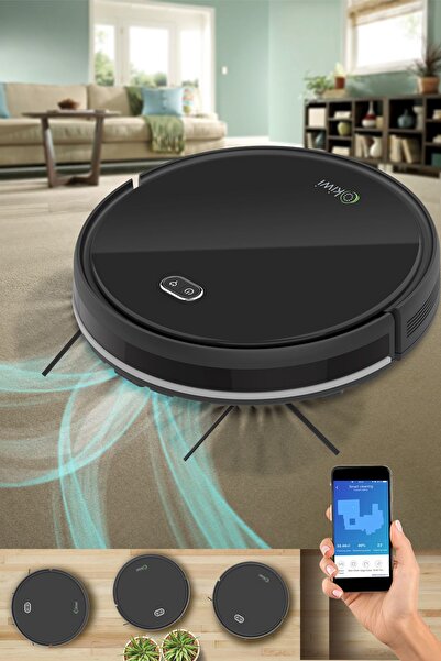 Kiwi Akıllı Robot Süpürge Islak Kuru Robot Vacuum Mop Kvc-4090