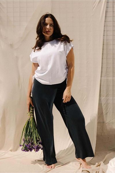 LUOKK Daria Side Gathered Large Size T-Shirt White