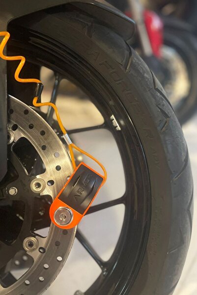 Armor 606mva 6 Mm Renkli Alarmlı Motosiklet Disk Kilidi Turuncu