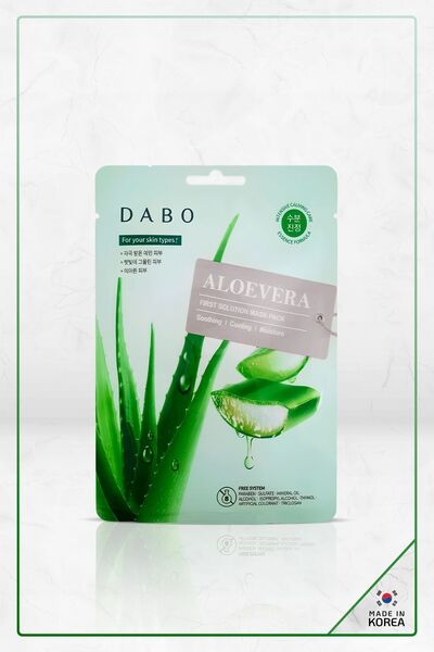 Dabo Aloe Vera Maskesi First Solution Mask Pack Aloevera Tek Kullanımlık Yüz Maskesi Made In Korea