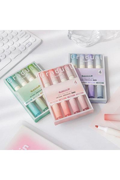 NaSaDAN 3-Piece Soft Tones Highlighter Set 12 Pieces
