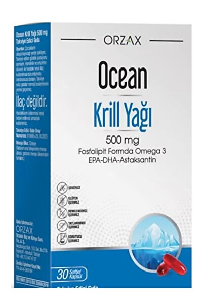 Orzax Ocean Krill Oil 500 mg 30 Kapsül