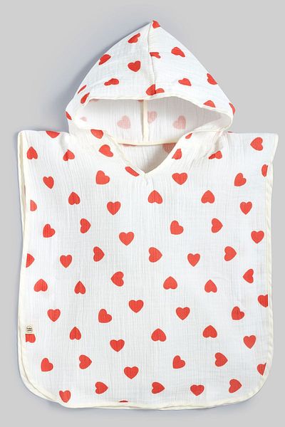 Tuğba Kuğu 2 Layer Muslin Poncho - Summer Vibe Patterned 8
