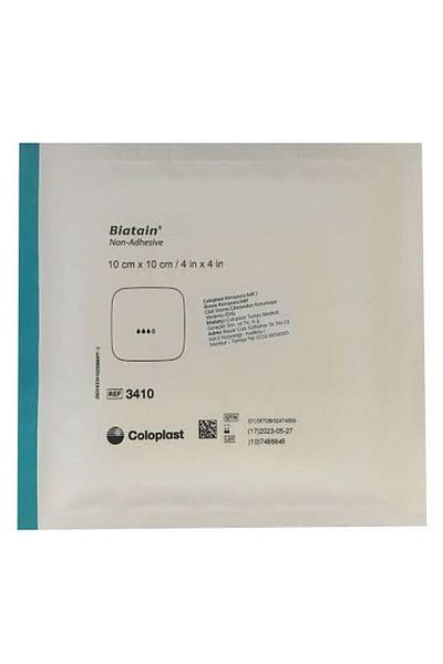 Coloplast بياتين غير لاصق 10*10 سم 4*4 في المرجع: 33410 (10 قطع)