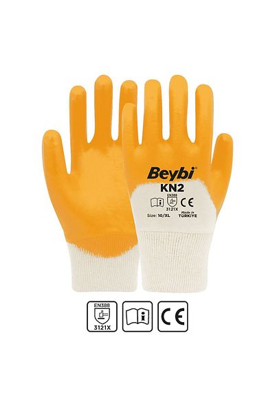 Beybi Kn2Flex Yellow Nitrile Gloves