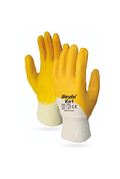 Mestore قفازات النتريل القطنية الصفراء النتريل من بيبي Kn1 288 زوجًا