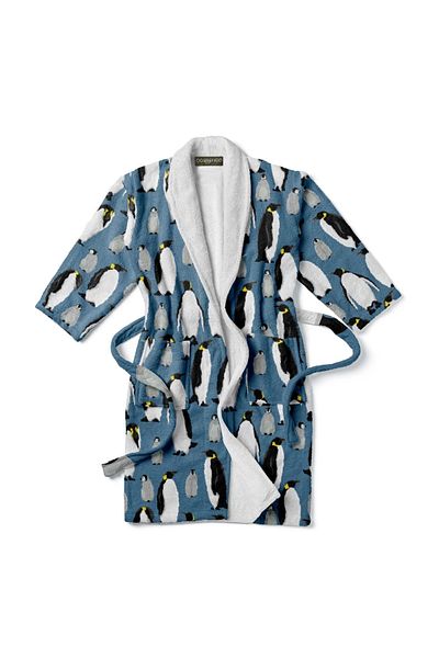 FARM ANİMALS Penguin Patterned Stylish Bathrobe