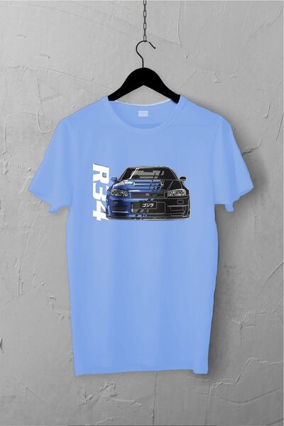 Tospikten Nissan Skyline R34 Gtr Design Tshirt, Unisex Premium, No Cracking F...