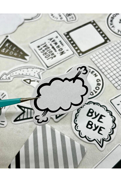 Kağıt Gemi Dükkan 46 قطعة من ملصقات فقاعات الكلام/ديكور دفتر اليوميات/ملصقات/ألبوم القصاصات/ملصقات