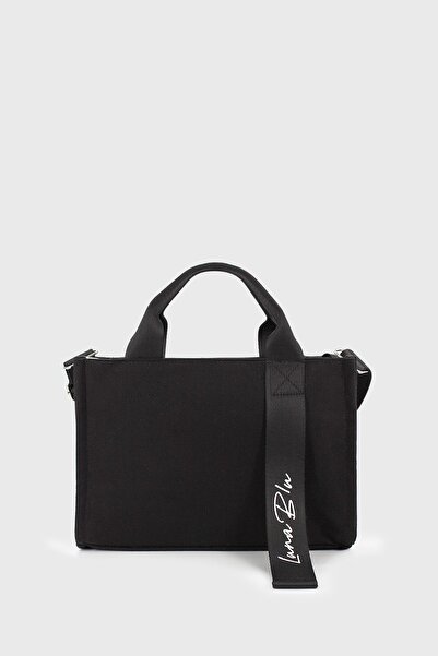 LUNABLU Kadın Kanvas Sap Detaylı Çapraz Askılı Çanta