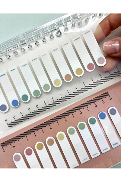 Kağıt Gemi Dükkan 10 autocolante index transparente cu margine rotundă, cu ri...