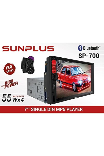 sunplus Sp-700 7" Mp5 Çalar 55w X 4 Bluetooth Dokunmatik Ekra Oto Teyp