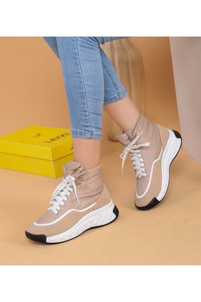 layki Γυναικείες μπότες Plorista Beige