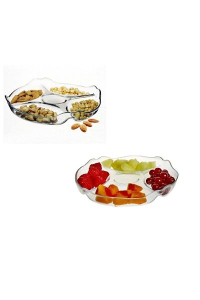 Paşabahçe 2 Liters Glass Breakfast - Snack Serving Plate 25cm.