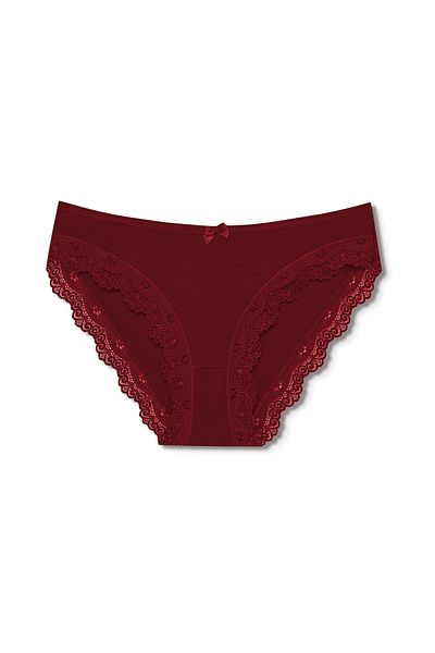 HNX Γυναικεία εσώρουχα 3 συσκευασιών Sur Lace Λεπτομερή βαμβακερά