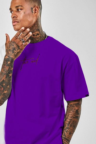 Mambo Unisex The End Printed Oersize Combed Cotton T-shirt T-Shirt