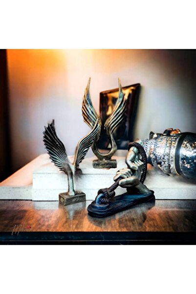 MÜKEMEL El Yapımı Altın Eller Halat Tutan Heykel – Birlik ve Güç Sembolü - Mükemel orijinal tasarım